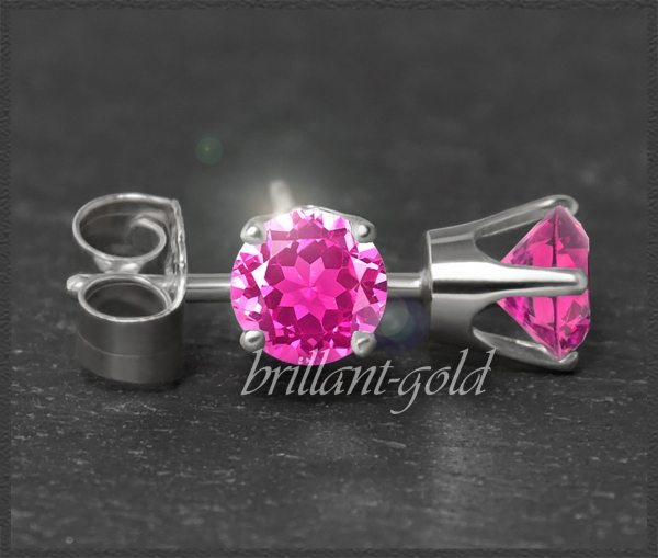 Ohrstecker 585 Gold, Topas pink 4,5,6,7mm